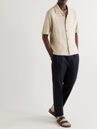 Mr P. - Brushed Knitted Short-Sleeved Shirt - Neutrals