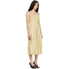 Calvin Klein Collection Yellow Fia Leather Midi Dress