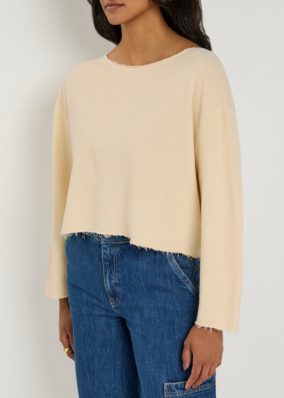 American Vintage Ofybow Cotton-blend Sweatshirt Cream
