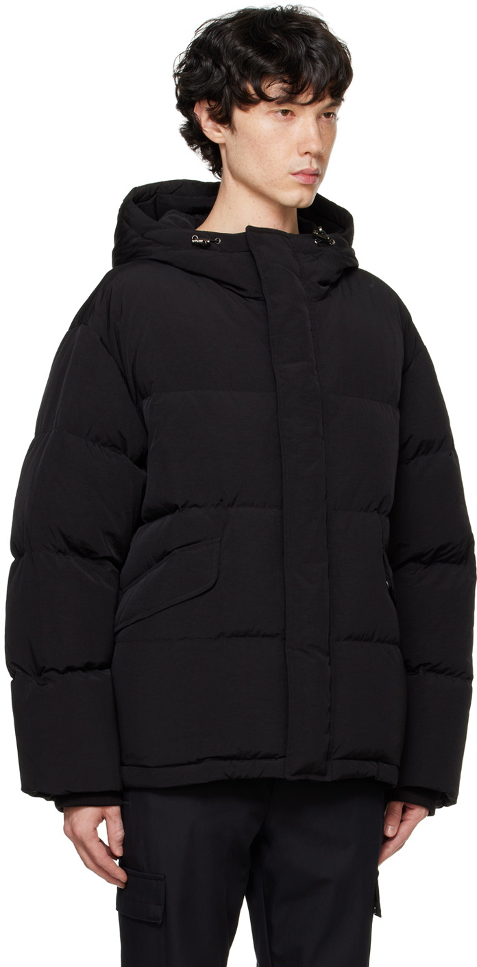 Dunst Black Hooded Volume Down Jacket