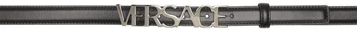 Photo: Versace Black & Silver Logo Belt