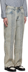 AFTER PRAY Blue Line Panel Jeans