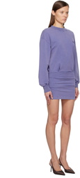 The Attico Purple Light American Fleece Minidress