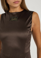 Bettter Smoked Stretch-satin Bodysuit Dark Brown