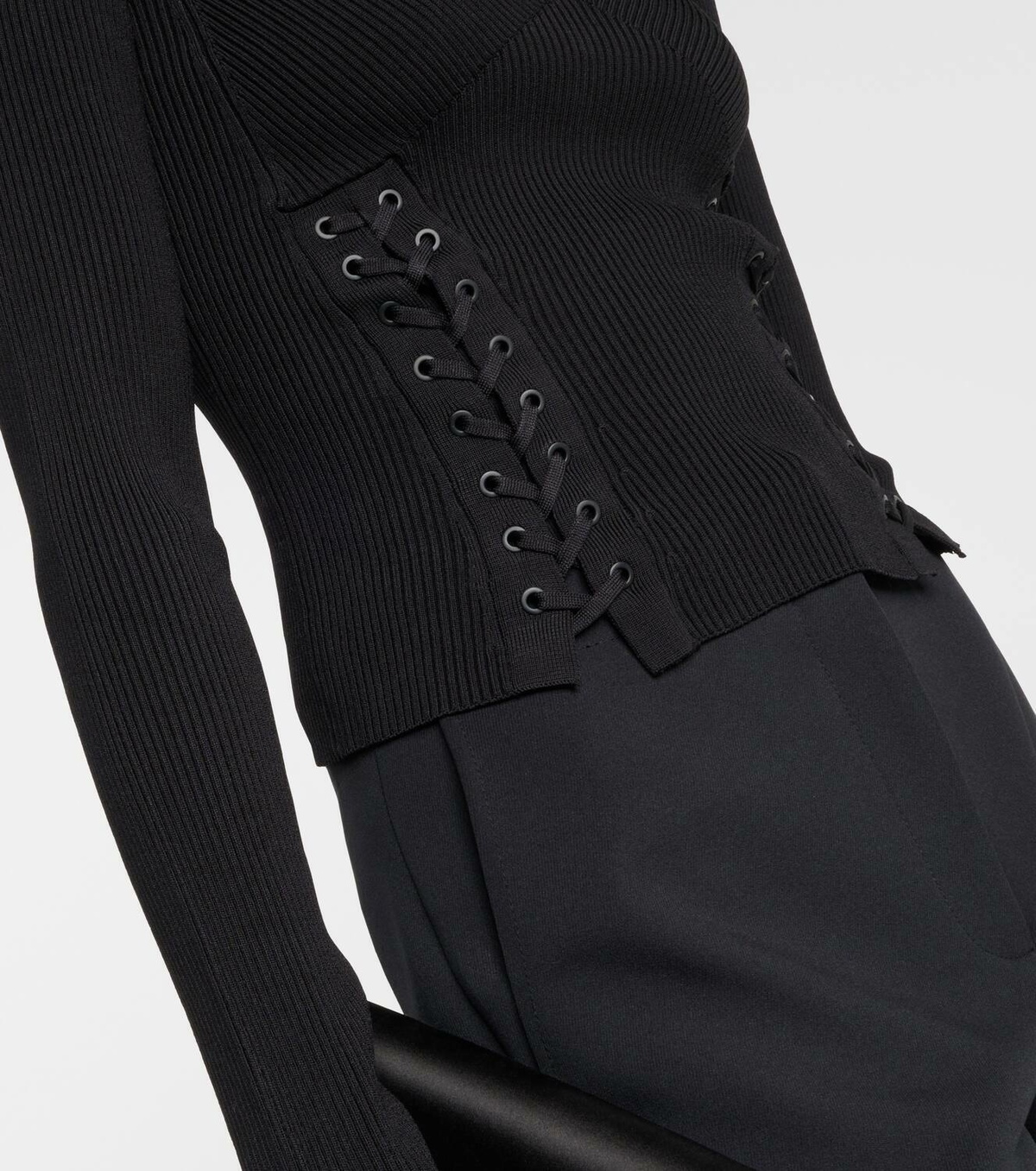 Simkhai Daphane lace-up sweater