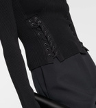 Simkhai Daphane lace-up sweater