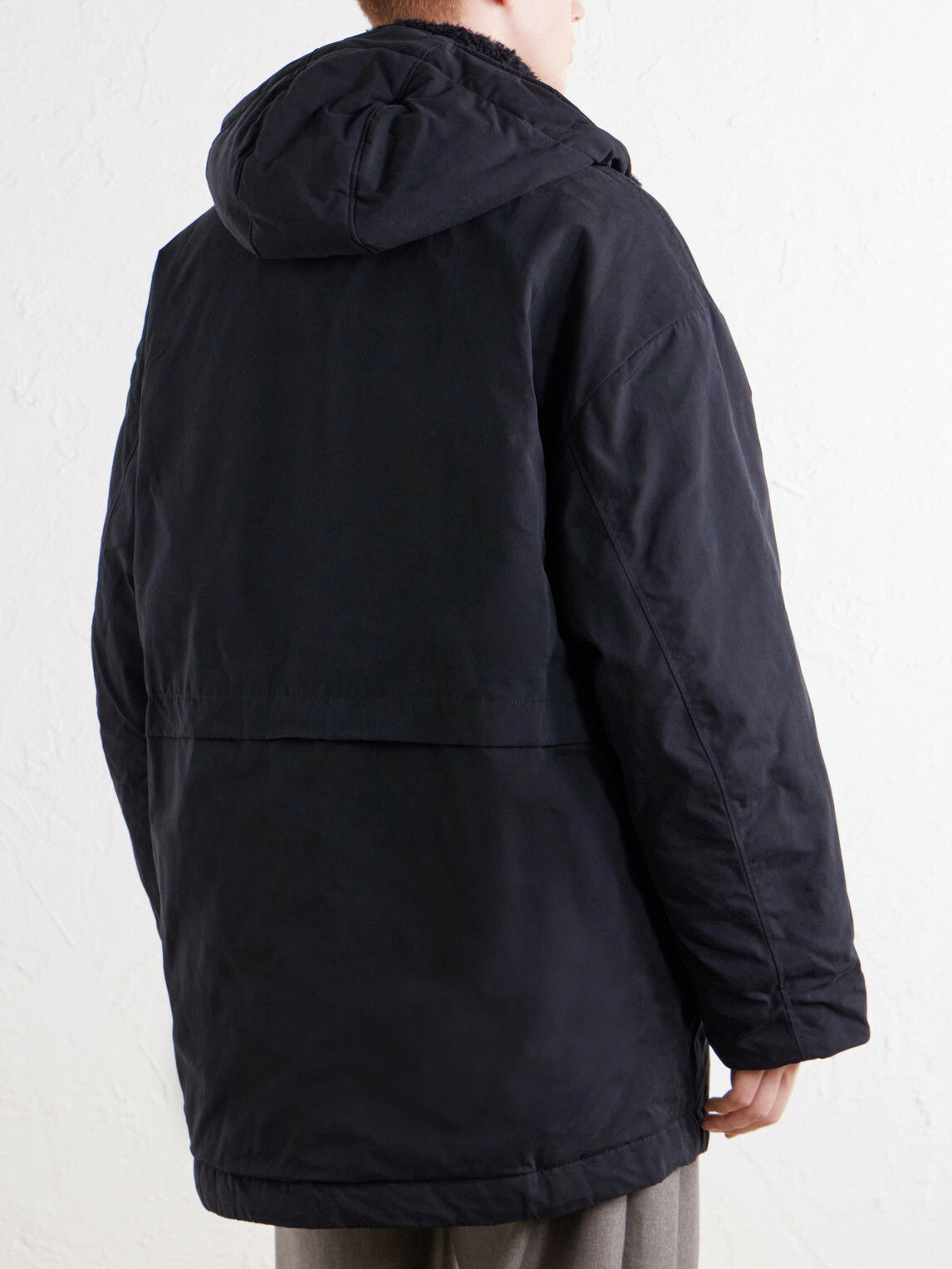 A Kind Of Guise - Isaba Padded Cotton, Wool and Mohair-Trimmed Canvas Parka - Black