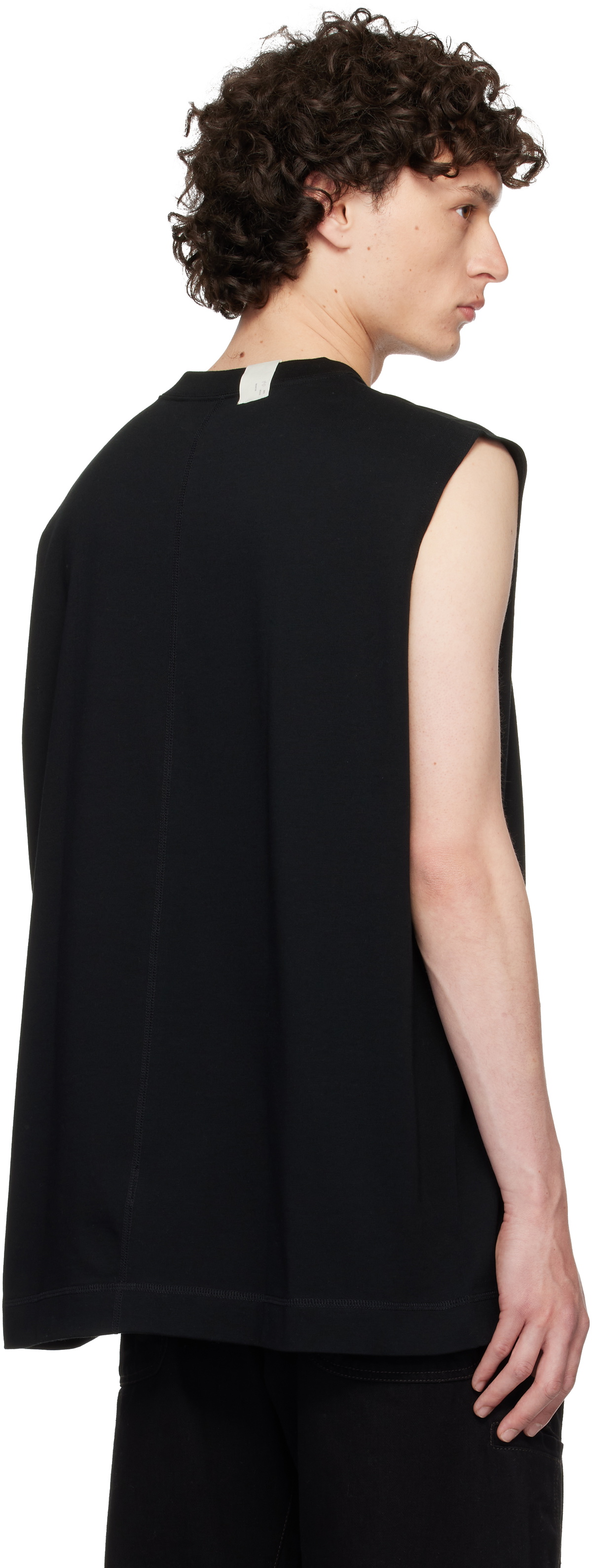 N.Hoolywood Black Loose-Fit Tank Top