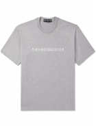 Mastermind World - Logo-Print Cotton-Jersey T-Shirt - Gray