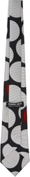Comme des Garçons Homme Deux Black & White Silk Polka Dots Tie