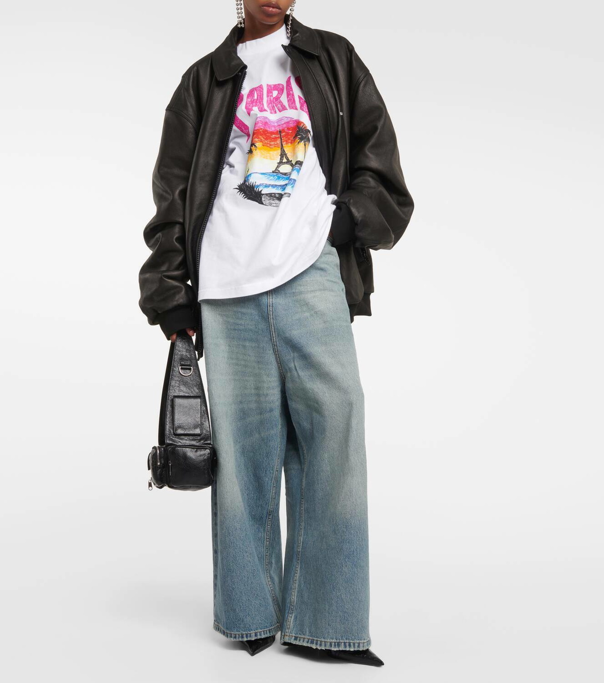 Balenciaga Tropical Paris cotton jersey T-shirt Balenciaga