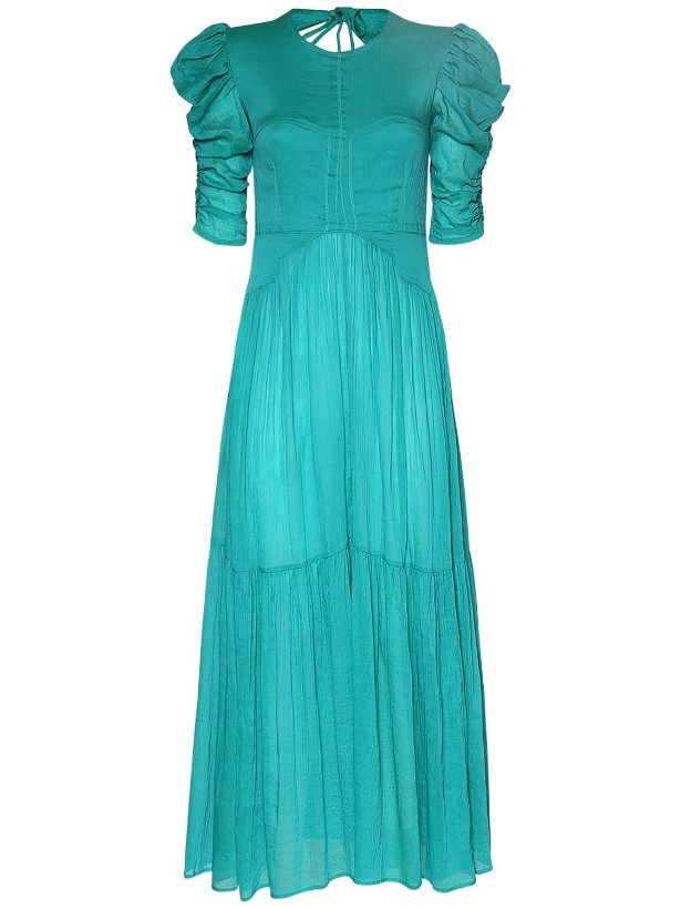 Photo: ISABEL MARANT - Bealisa Ruched Cotton Silk Maxi Dress
