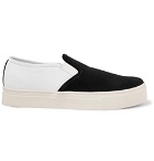 Saturdays NYC - Cotton-Canvas and Suede Slip-On Sneakers - Black