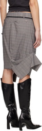 Ottolinger Gray Drape Pencil Miniskirt