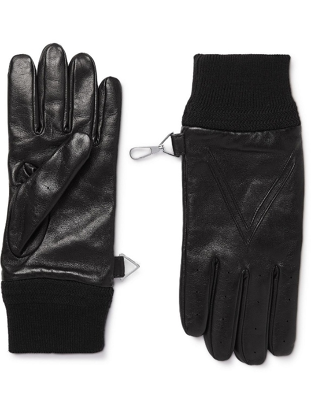 Photo: Bottega Veneta - Cashmere-Lined Leather Gloves - Black
