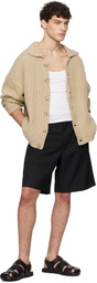COMMAS Beige Fisherman Rib Cardigan