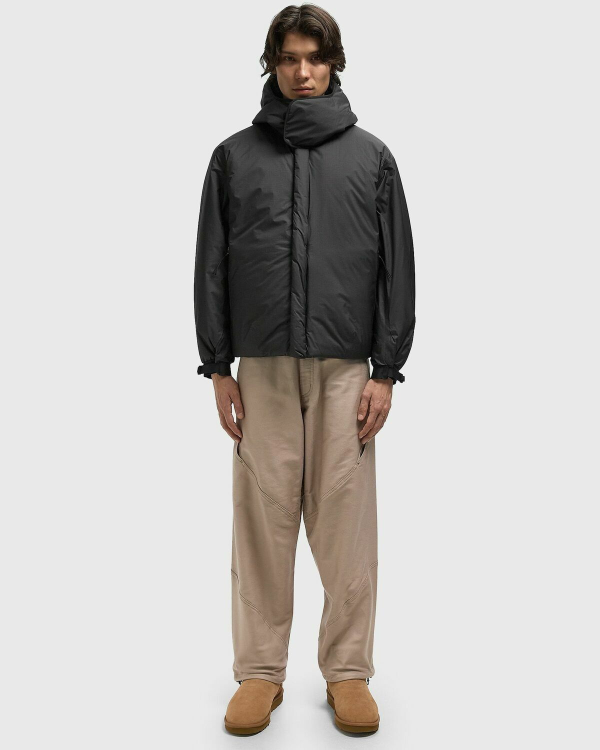 Goldwin 0 WINDSTOPPER Thermo Padded Jacket Black Mens Windbreaker