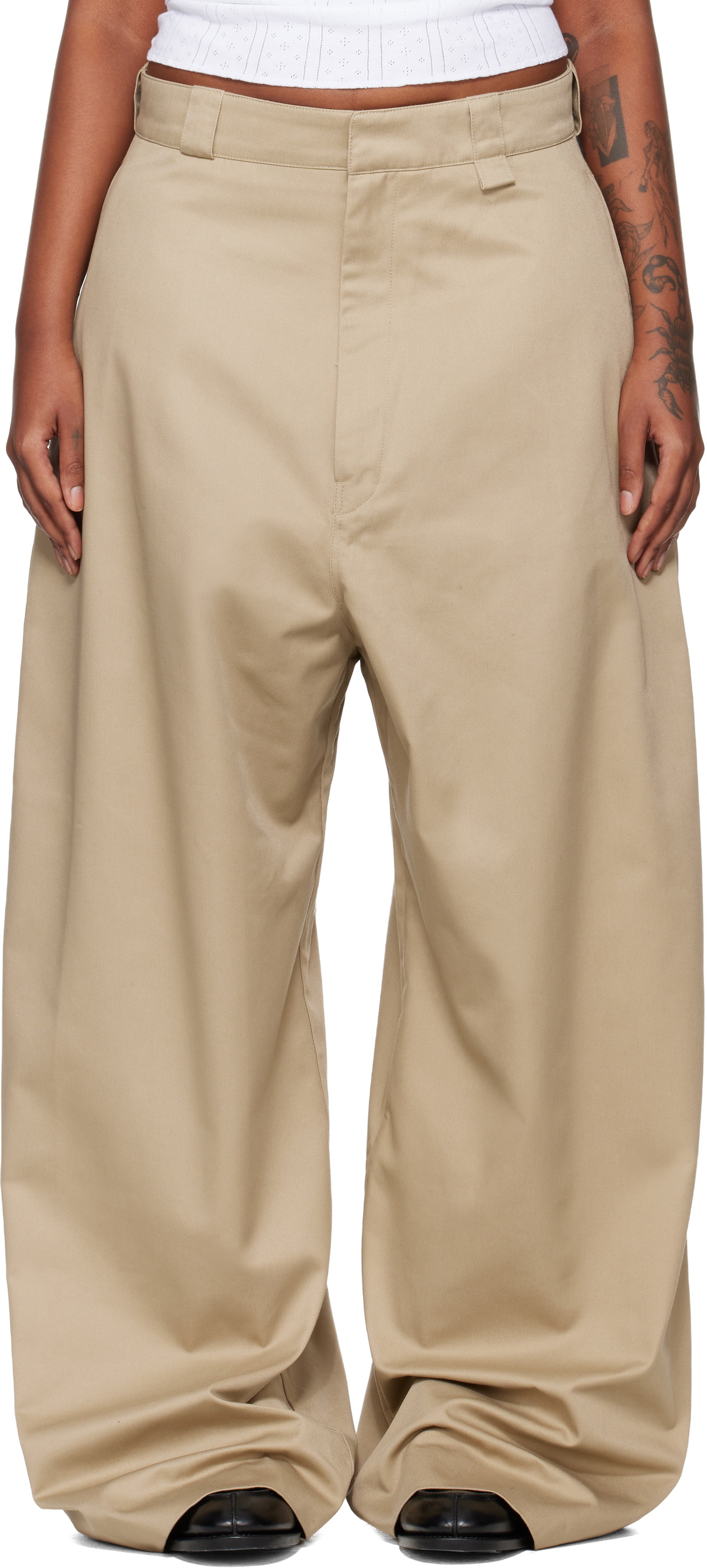 WILLY CHAVARRIA Beige Cholo Chino Trousers
