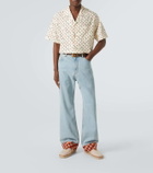 Valentino Garavani VLogo leather-trimmed canvas espadrilles