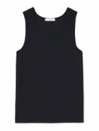 Mr P. - Ribbed Stretch-Organic Cotton-Jersey Tank Top - Gray