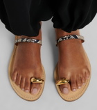 Amanu Kibera snake-effect leather sandals