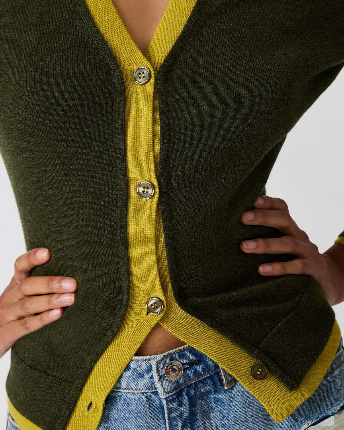 Steve Madden Arwen Cardigan in Olive