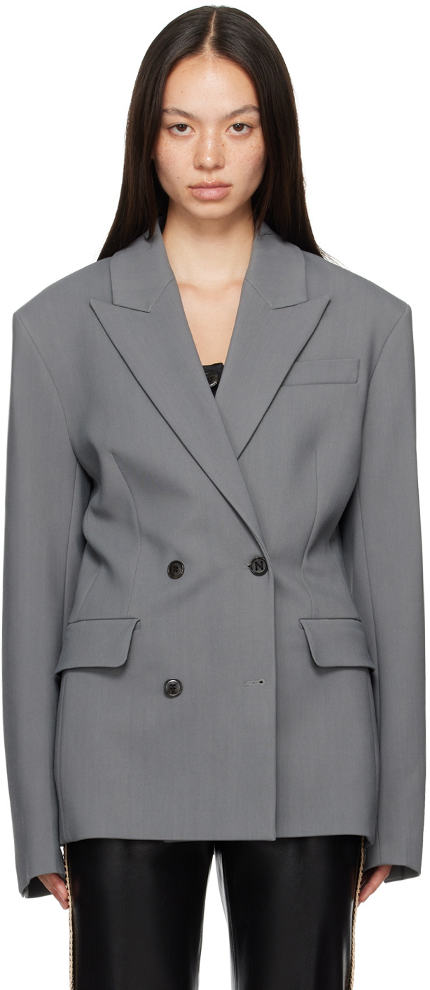 Nanushka Gray Laane Blazer