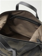 Mismo - Utility Leather-Trimmed Camouflage-Jacquard Holdall