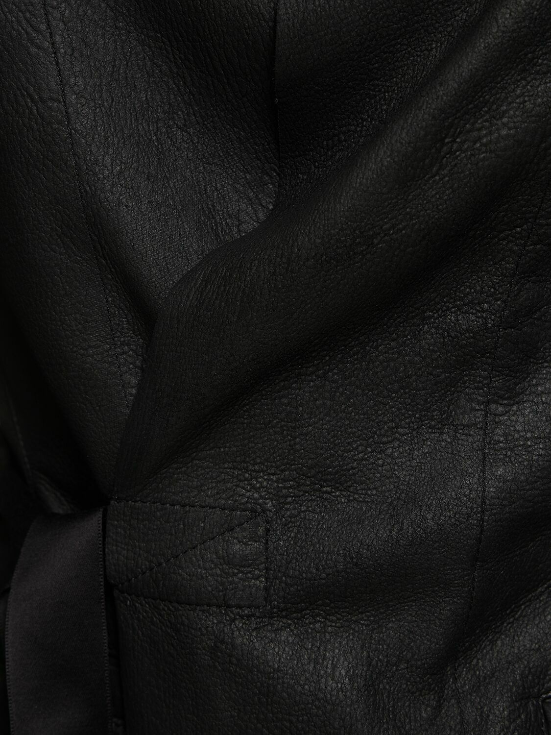 RICK OWENS - Hollywood Leather Self-tie Jacket