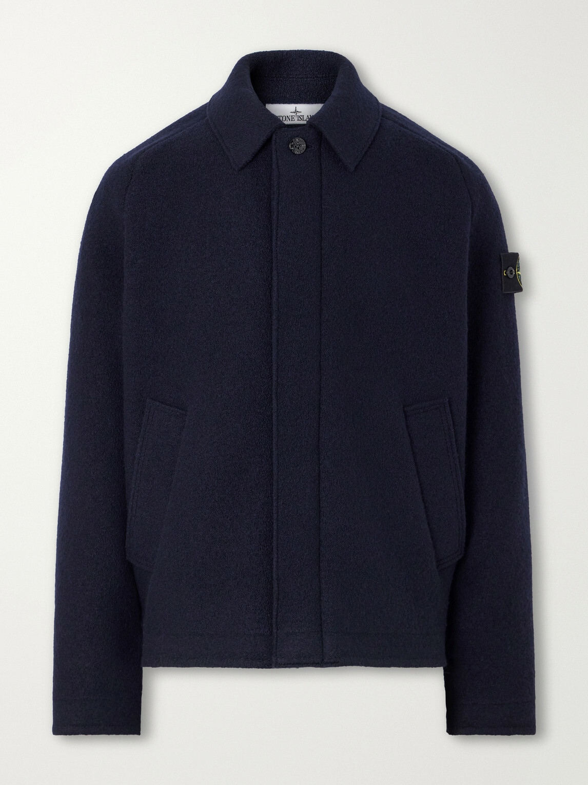 Stone Island - Felted RWS Wool Overshirt - Blue