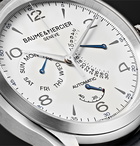 Baume & Mercier - Clifton Automatic 43mm Stainless Steel and Alligator Watch, Ref. No. 10449 - White