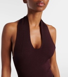 Khaite Toto knitted open-back bodysuit