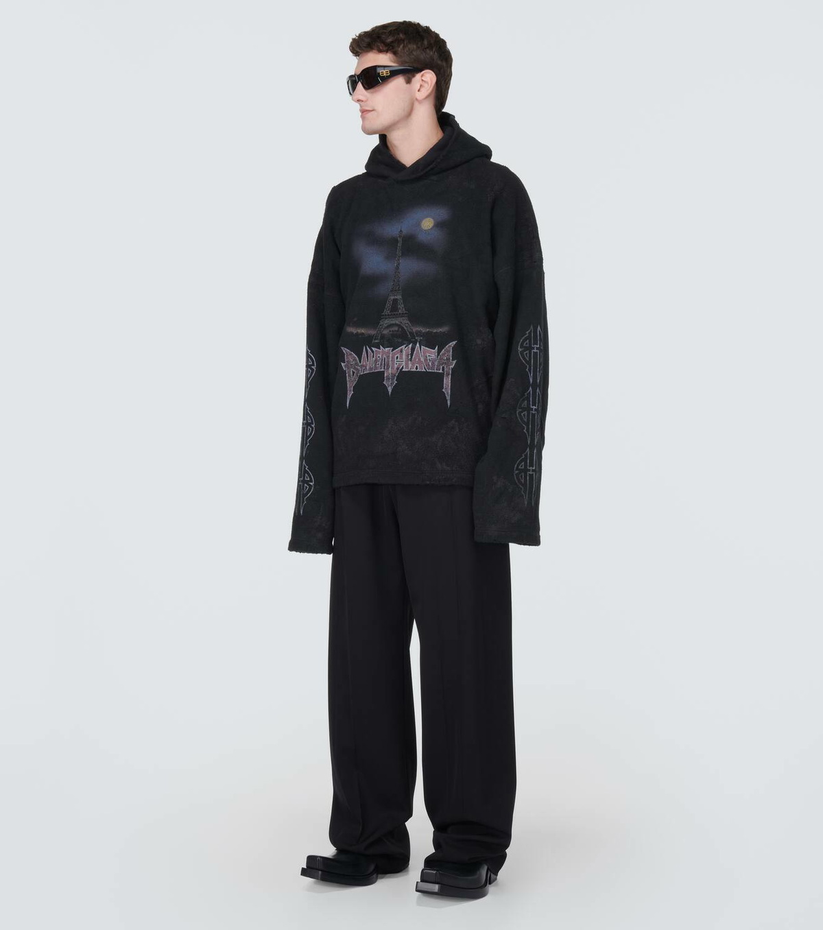 パーカー・フーディ [Balenciaga] Printed hoodie - Black Balenciaga Printed hoodie Balenciaga
