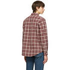 Levis Vintage Clothing Red and White Flannel Shorthorn Shirt