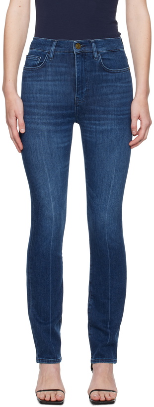 Photo: FRAME Indigo 'Le High Straight Long' Jeans