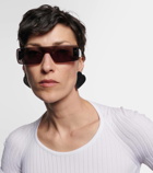 Alaïa Logo rectangular sunglasses