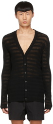 Ann Demeulemeester Black Wool Cardigan