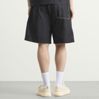 Moncler Men's Contrast Stitch Shorts in Black