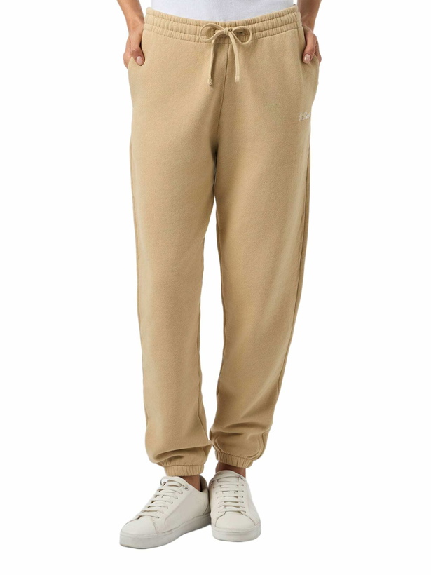 Photo: MC2 Saint Barth Woman Beige Cotton Fleece Jogger Pants Odalys