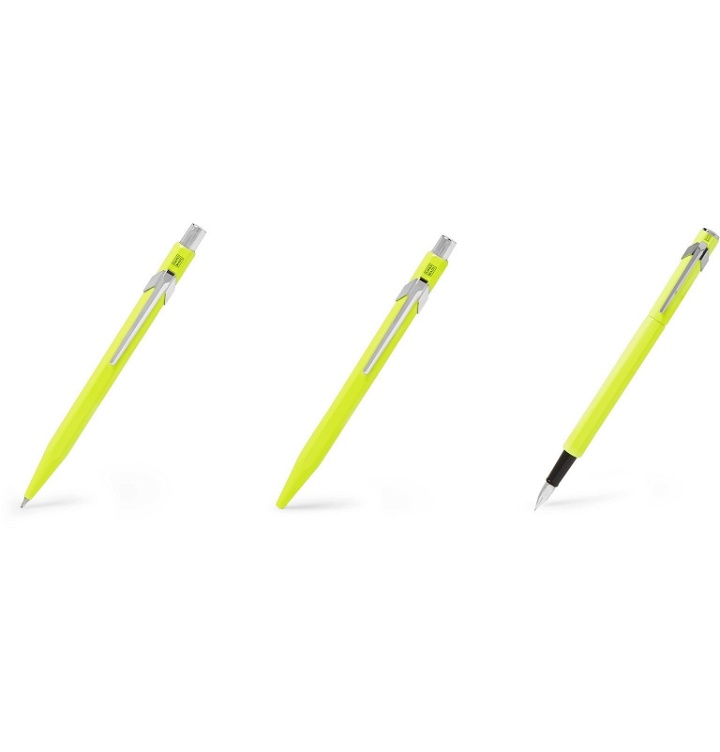 Photo: Caran d'Ache - 849 Fountain Pen, Ballpoint Pen and Mechanical Pencil Gift Set - Yellow
