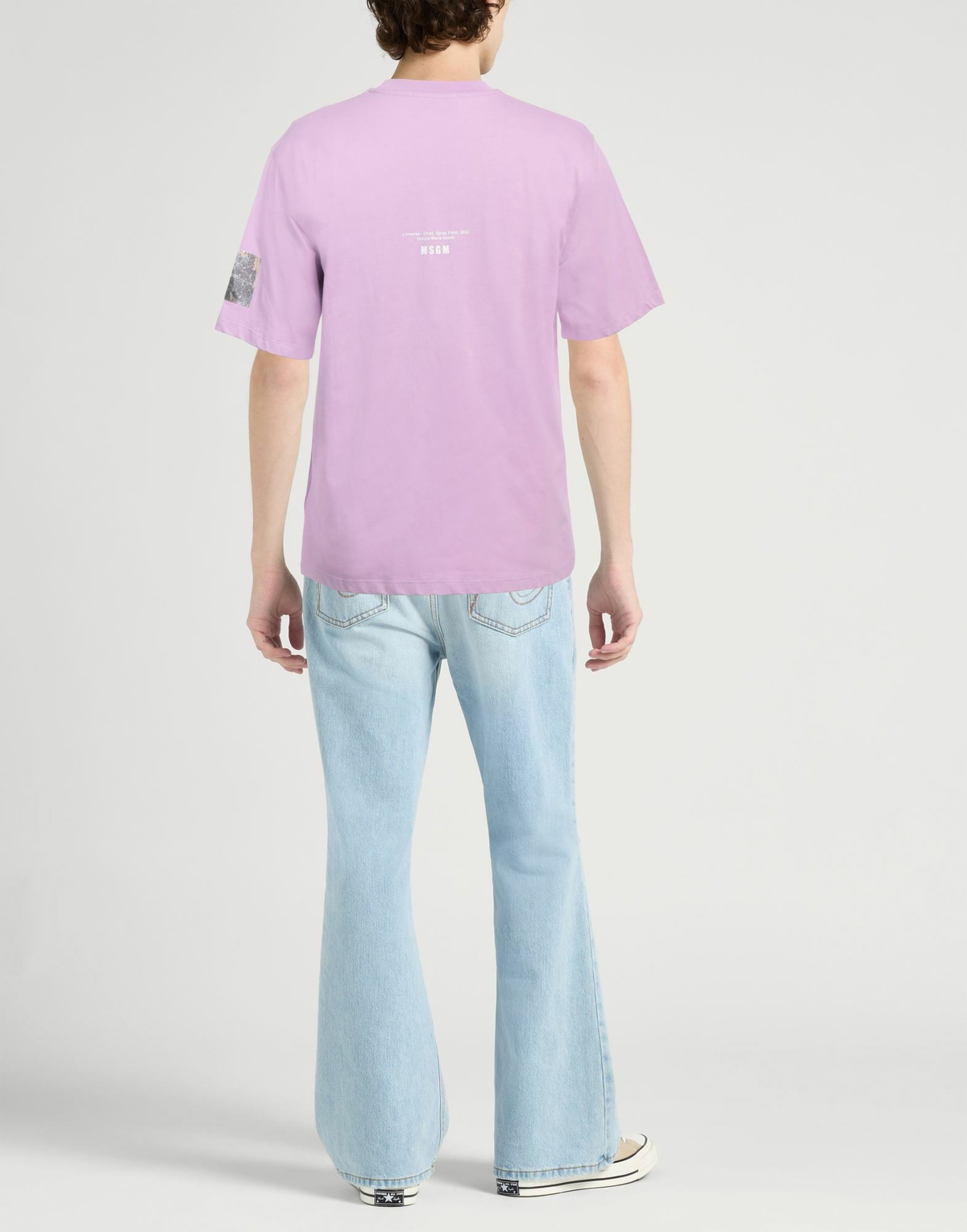 Msgm Mens T-shirt Lilac