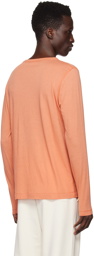 Dries Van Noten Orange Crewneck Long Sleeve T-Shirt