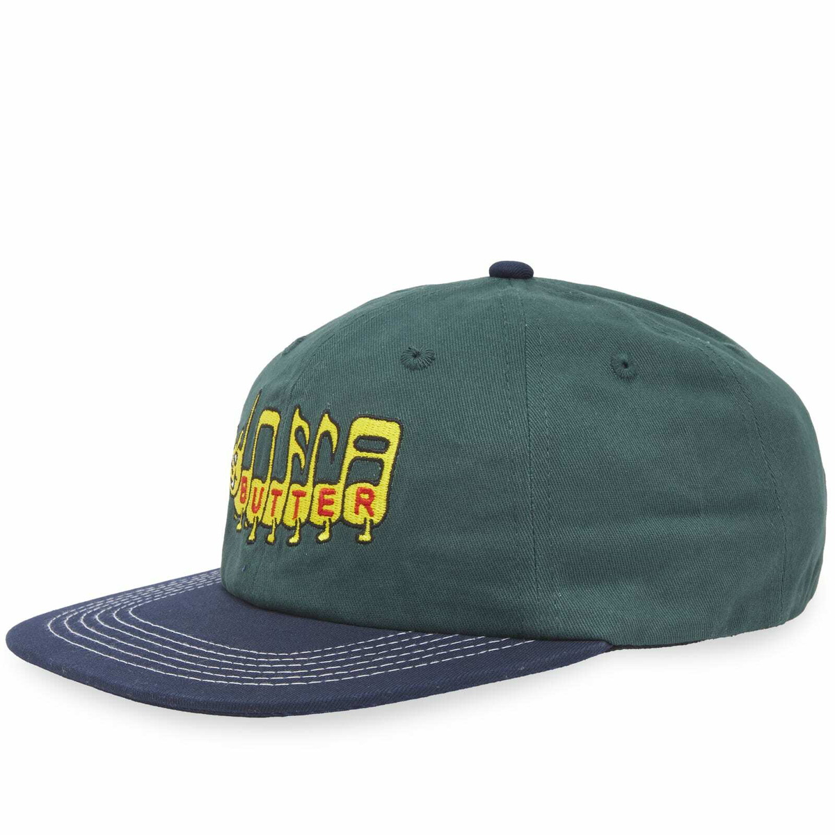 Butter Goods Men's Ripstop Trail 5 Panel Cap in Sand/Forest