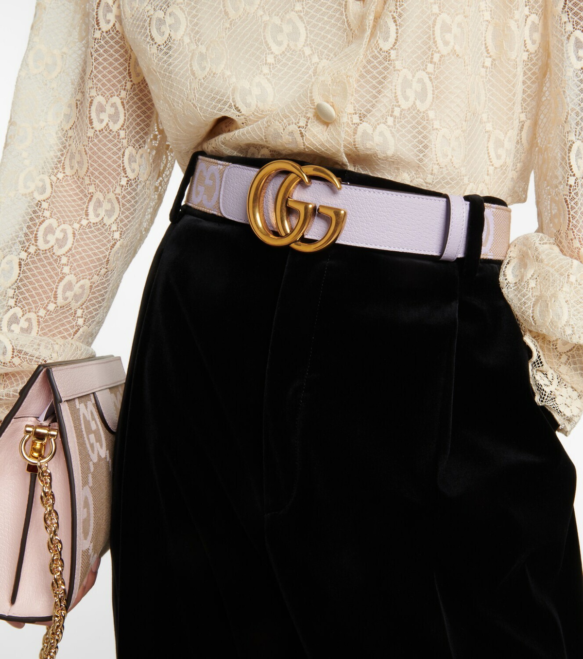 Gucci - Marmont Jumbo GG canvas belt Gucci