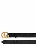 GUCCI - 3cm Gg Leather Belt