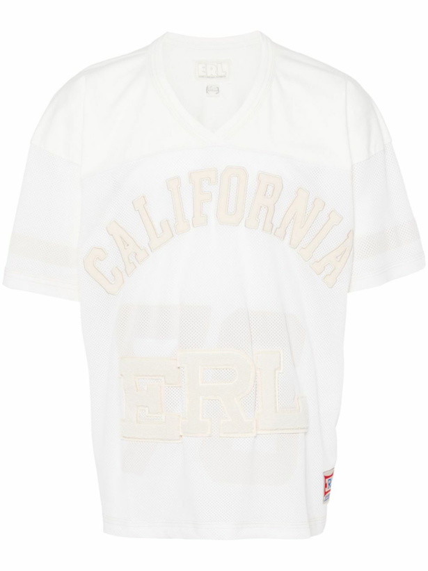 Photo: ERL White Logo-Appliqué T-Shirt