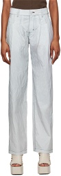 Eckhaus Latta Gray Pleated Trousers