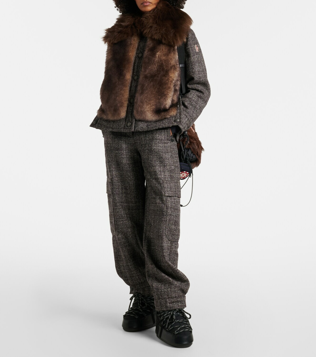 Moncler Grenoble x Moon Boot Icon Low Gaiter leather-trimmed snow boots