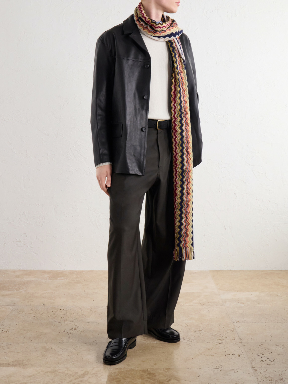 Missoni - Striped Crochet-Knit Wool Scarf - Multi