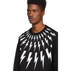 Neil Barrett Black Lightning Bolt Sweatshirt